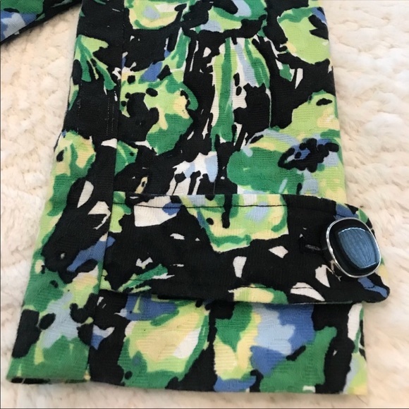 TRENZ green floral lined jacket/blazer - Picture 4 of 7